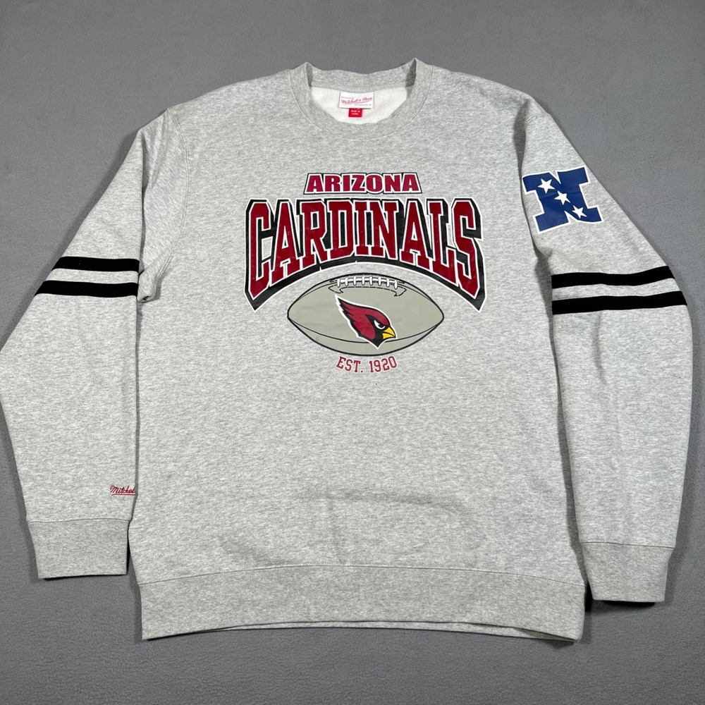 Mitchell Ness Arizona Cardinals Sweatshirt Mens XL Gray Throwback‎ NFL Football